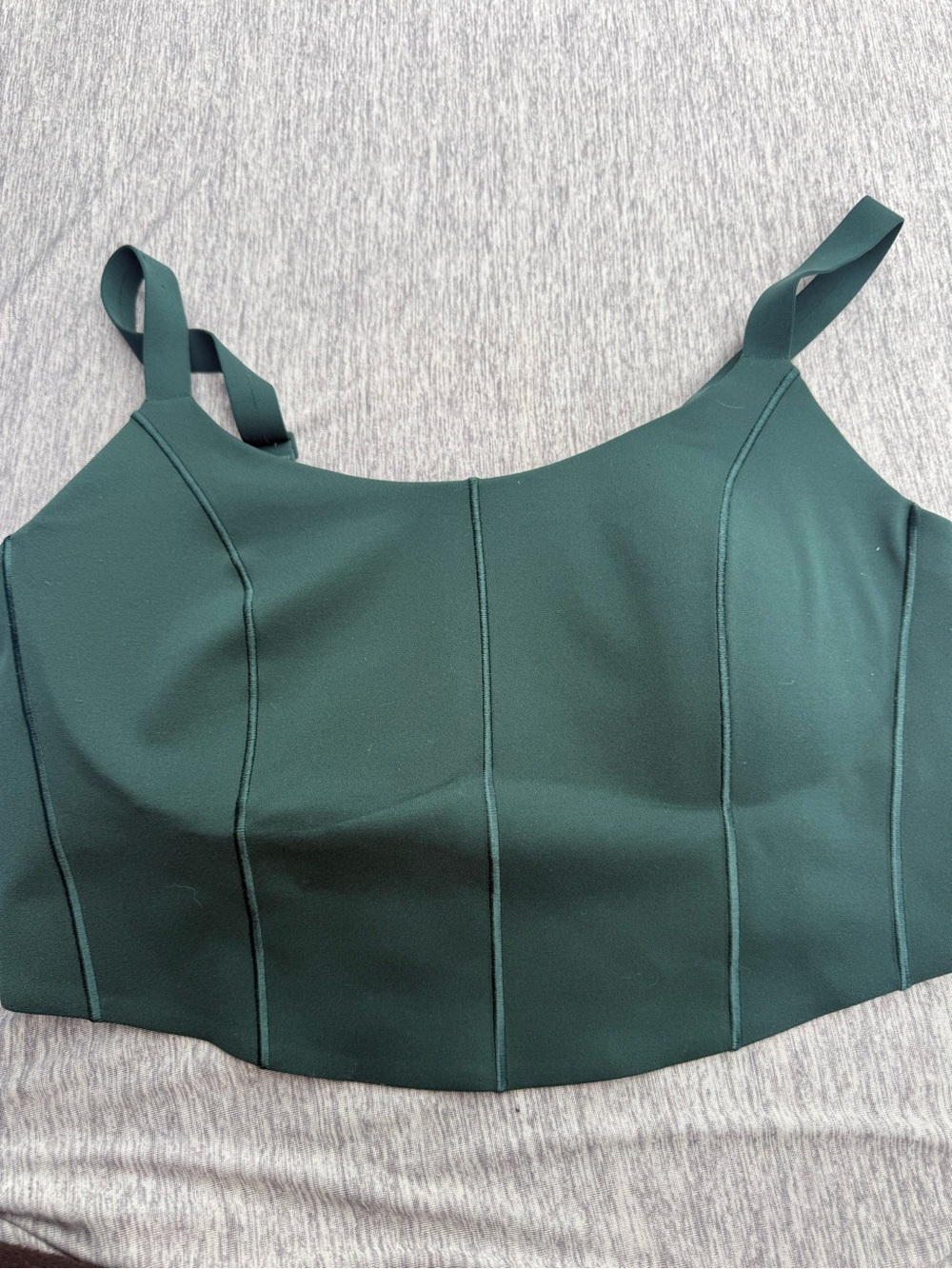 aerie Dark Teal Structured Cropped Tank